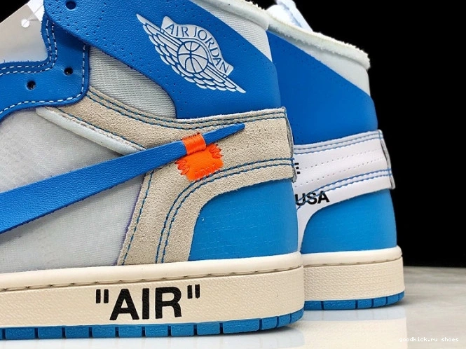 Off-White Jordan Powder Air AQ0818-148 UNC Blue 1 0723